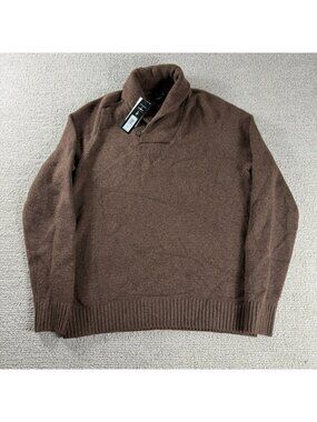 Banana Republic Cowl Neck Tight Knit Sweater Brown Men’s Size Medium